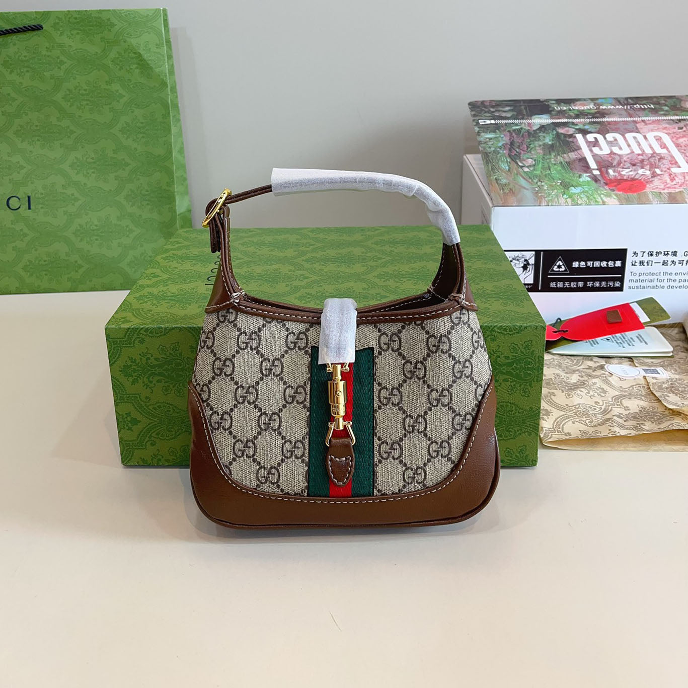 Classic printed Jackie1961 armpit bag 1824042111