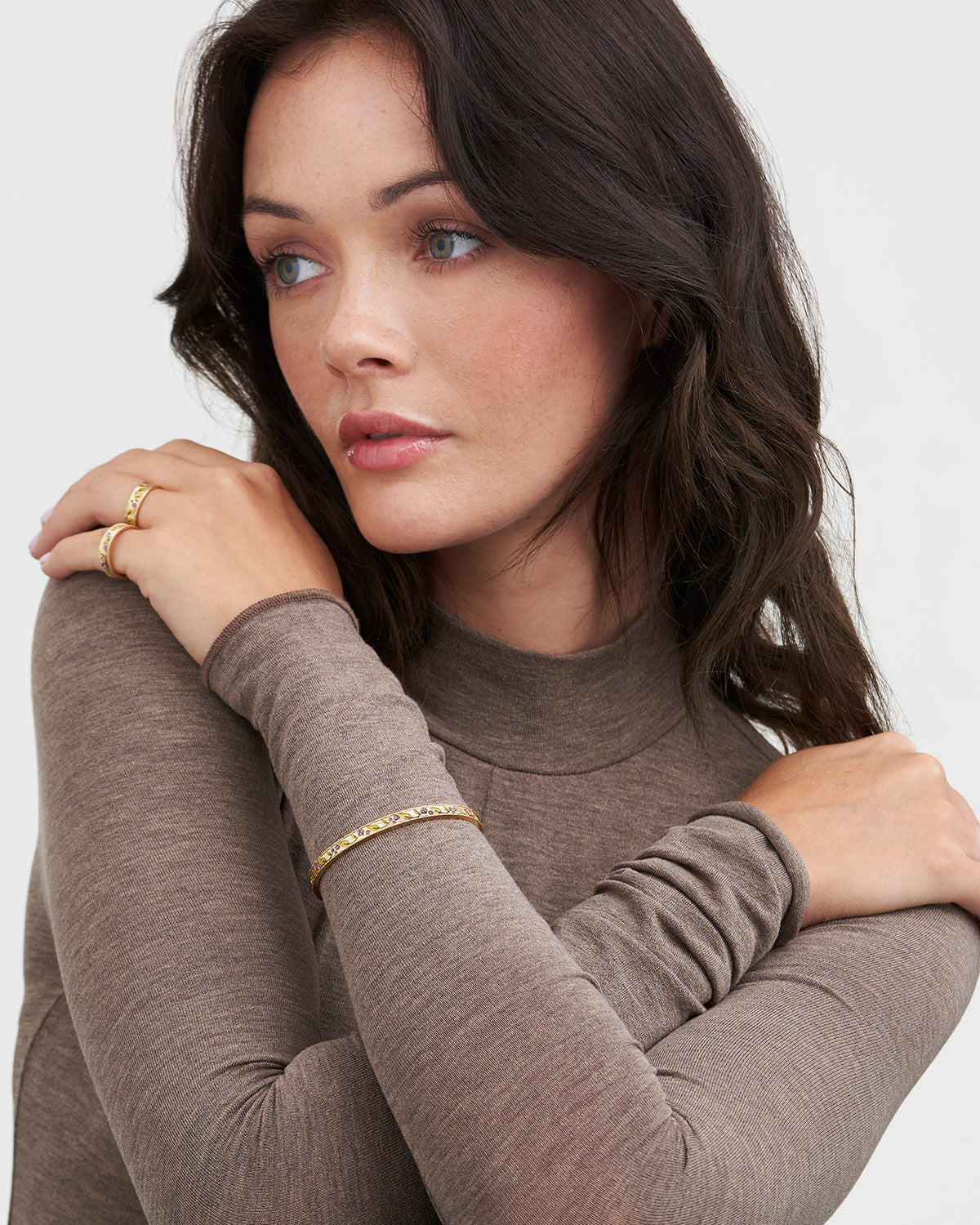 Gold Blackberry Bramble Bangle