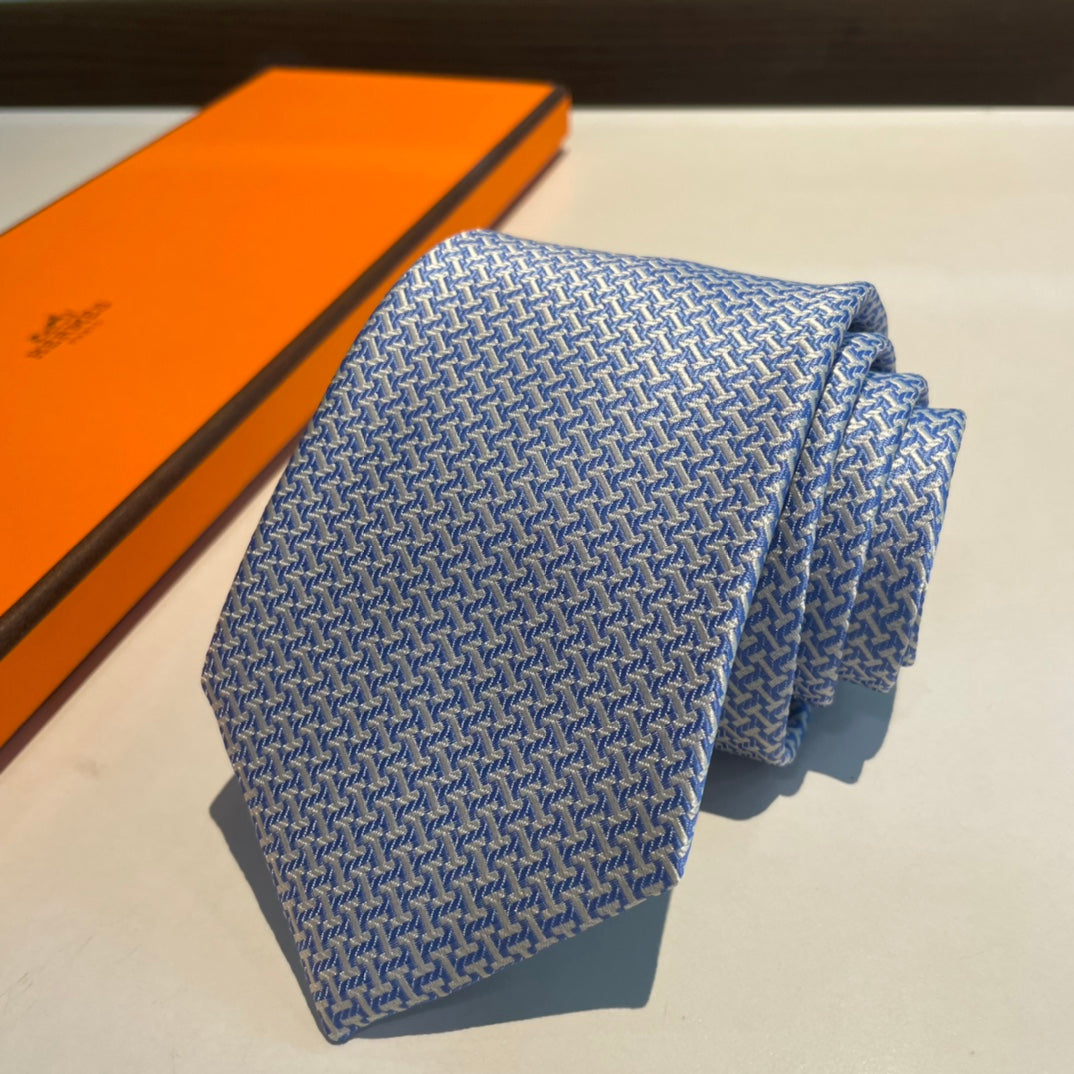 Geometric H pattern tie 1824053001