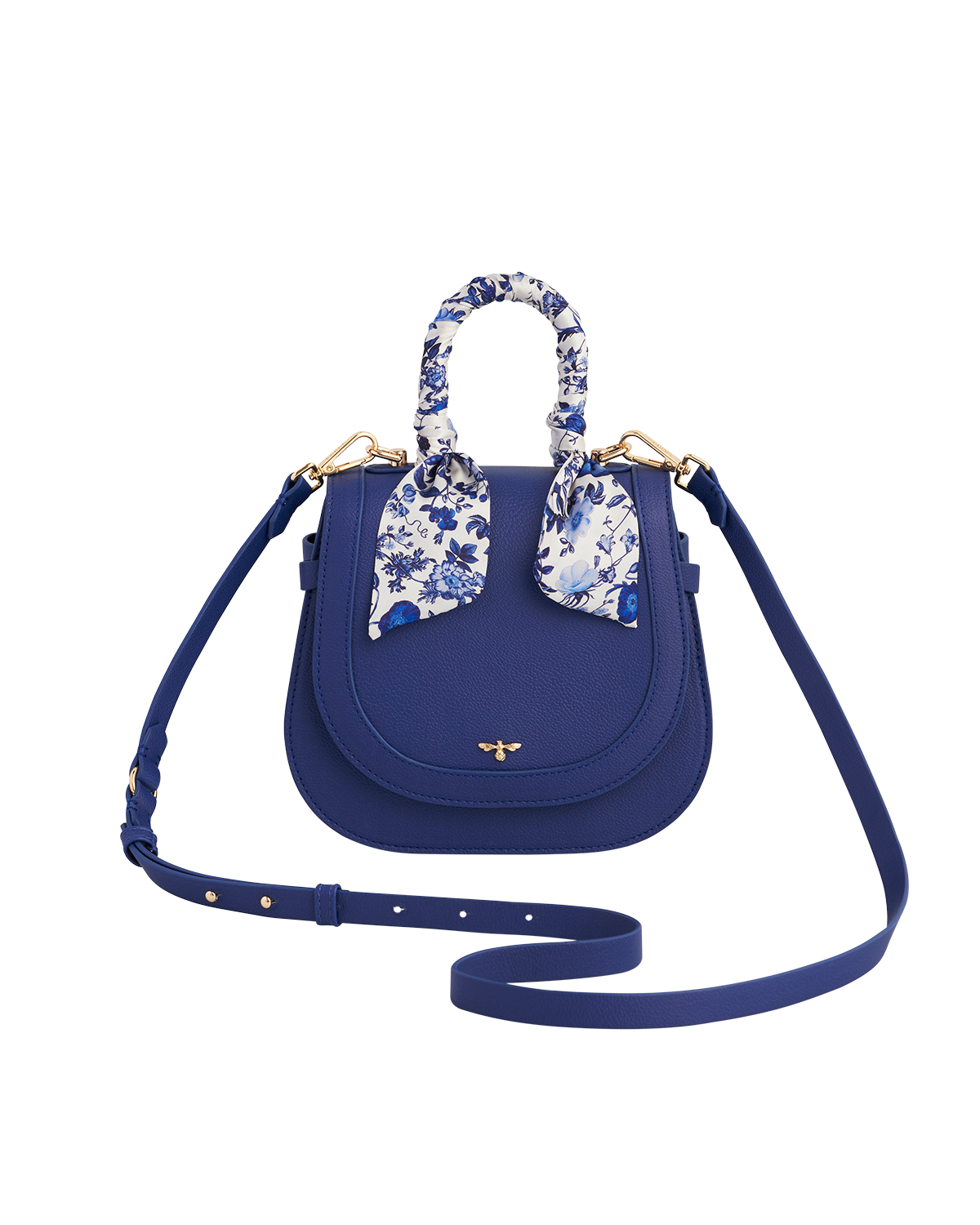 Blue Agnes Top Handle Saddle Bag