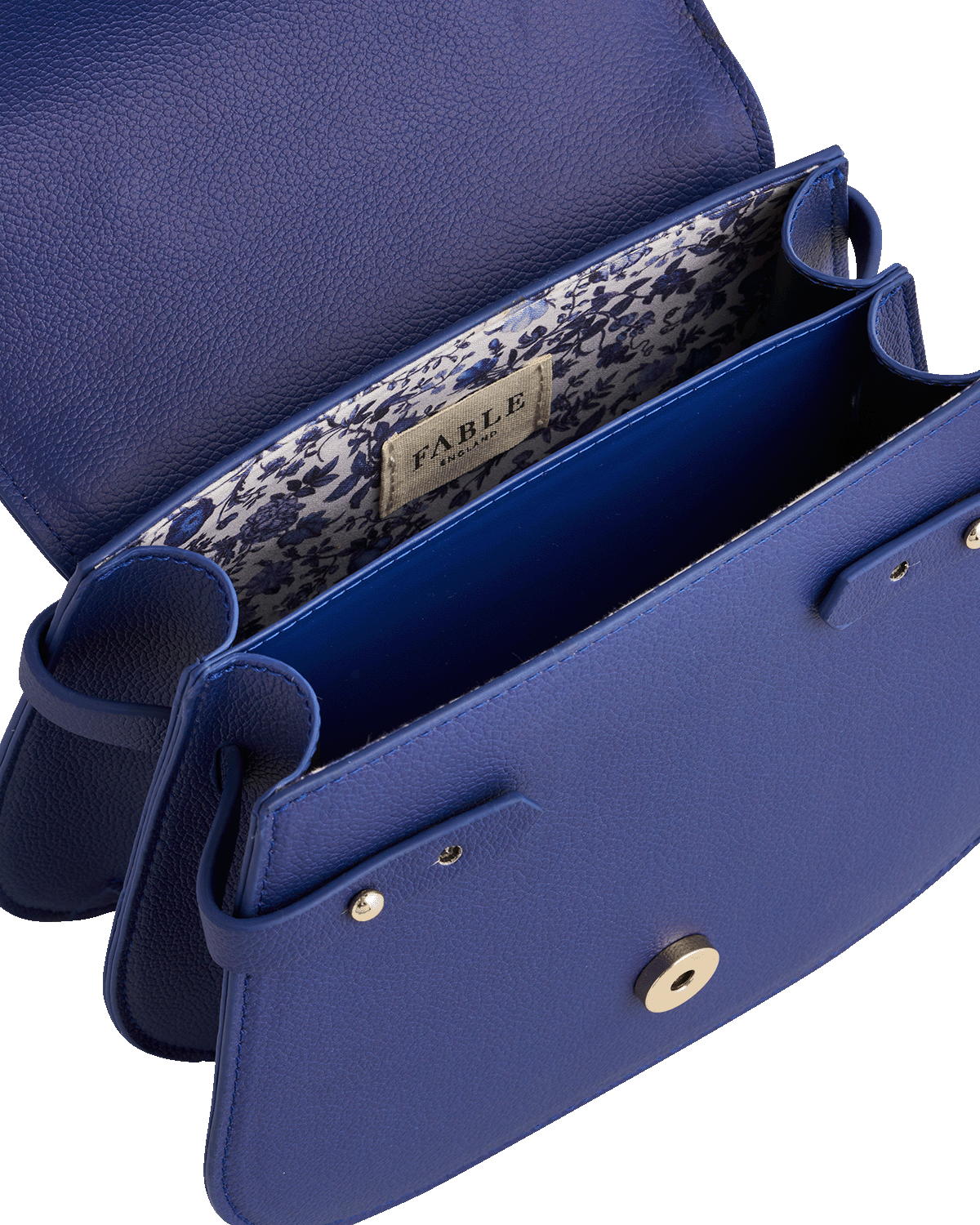 Blue Agnes Top Handle Saddle Bag