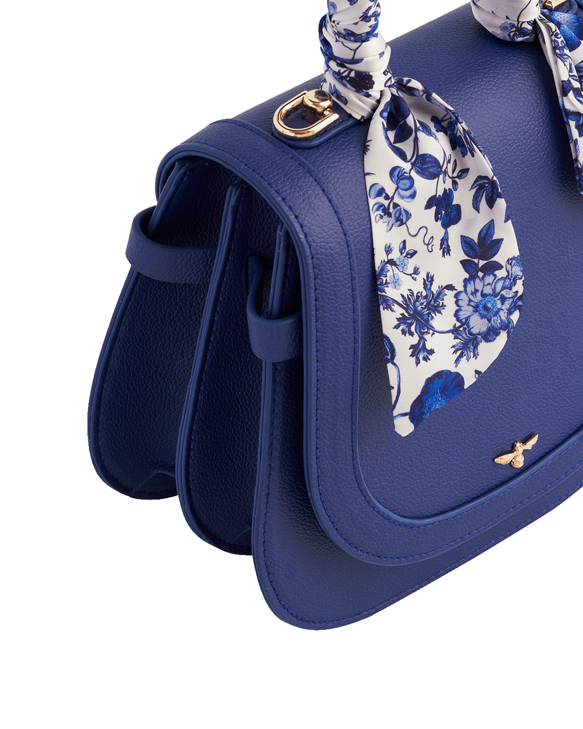 Blue Agnes Top Handle Saddle Bag