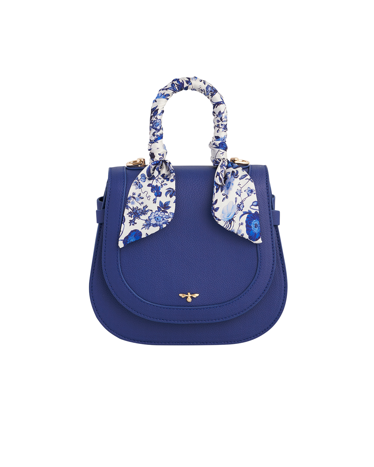 Blue Agnes Top Handle Saddle Bag