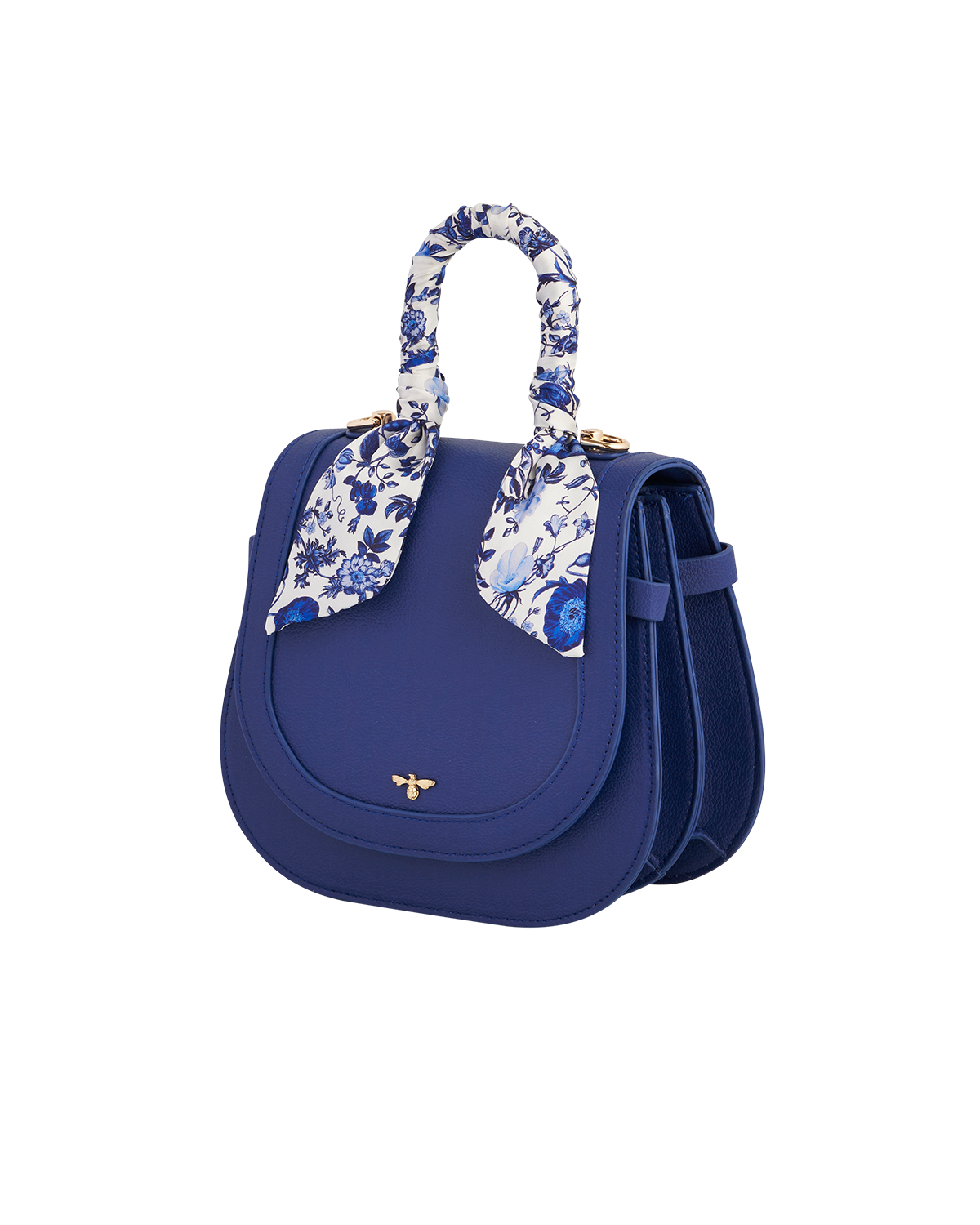 Blue Agnes Top Handle Saddle Bag