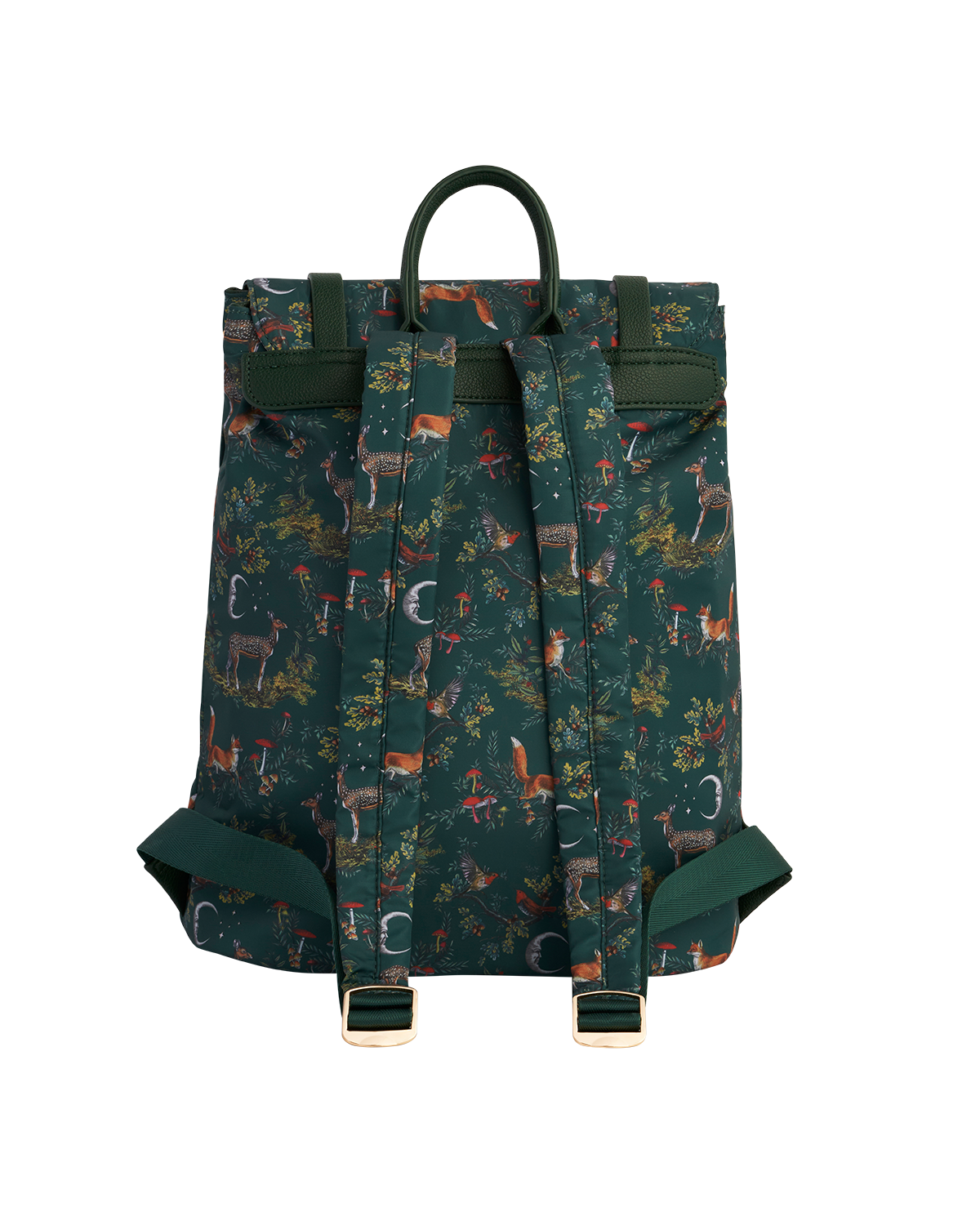 Green Into The Woods Buckle Backpack Medium