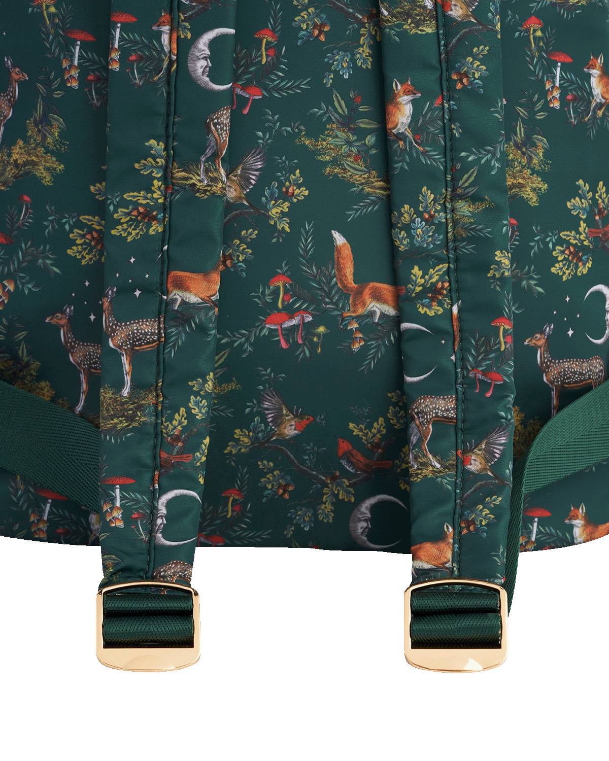 Green Into The Woods Buckle Backpack Medium