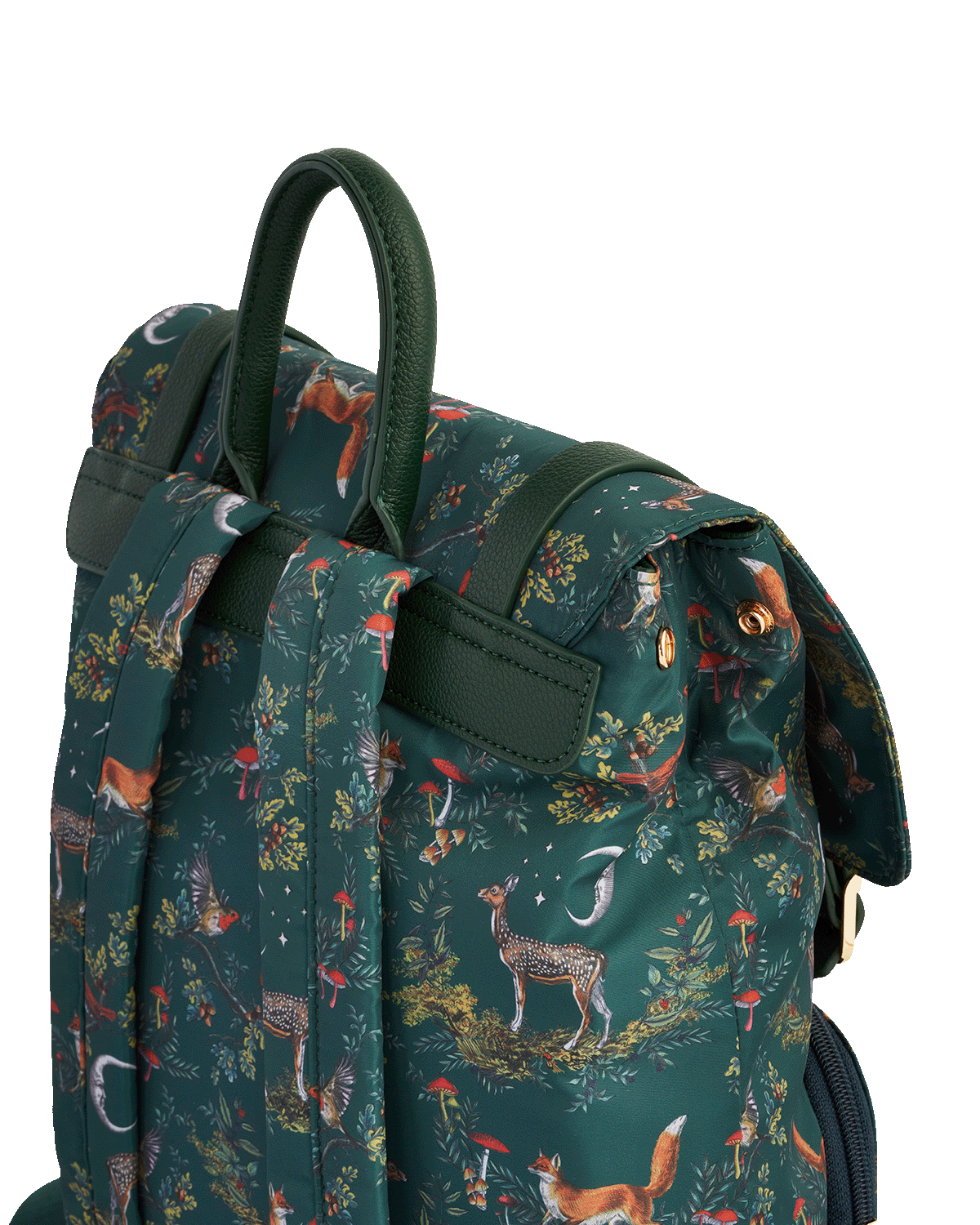 Green Into The Woods Buckle Backpack Medium