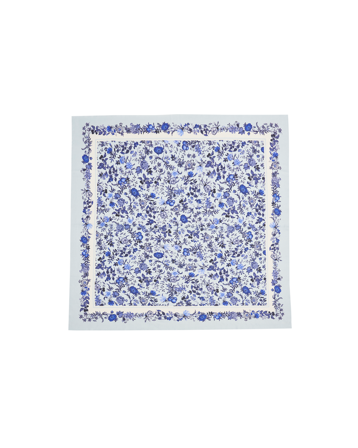 Blue Ditsy Folk Square Scarf