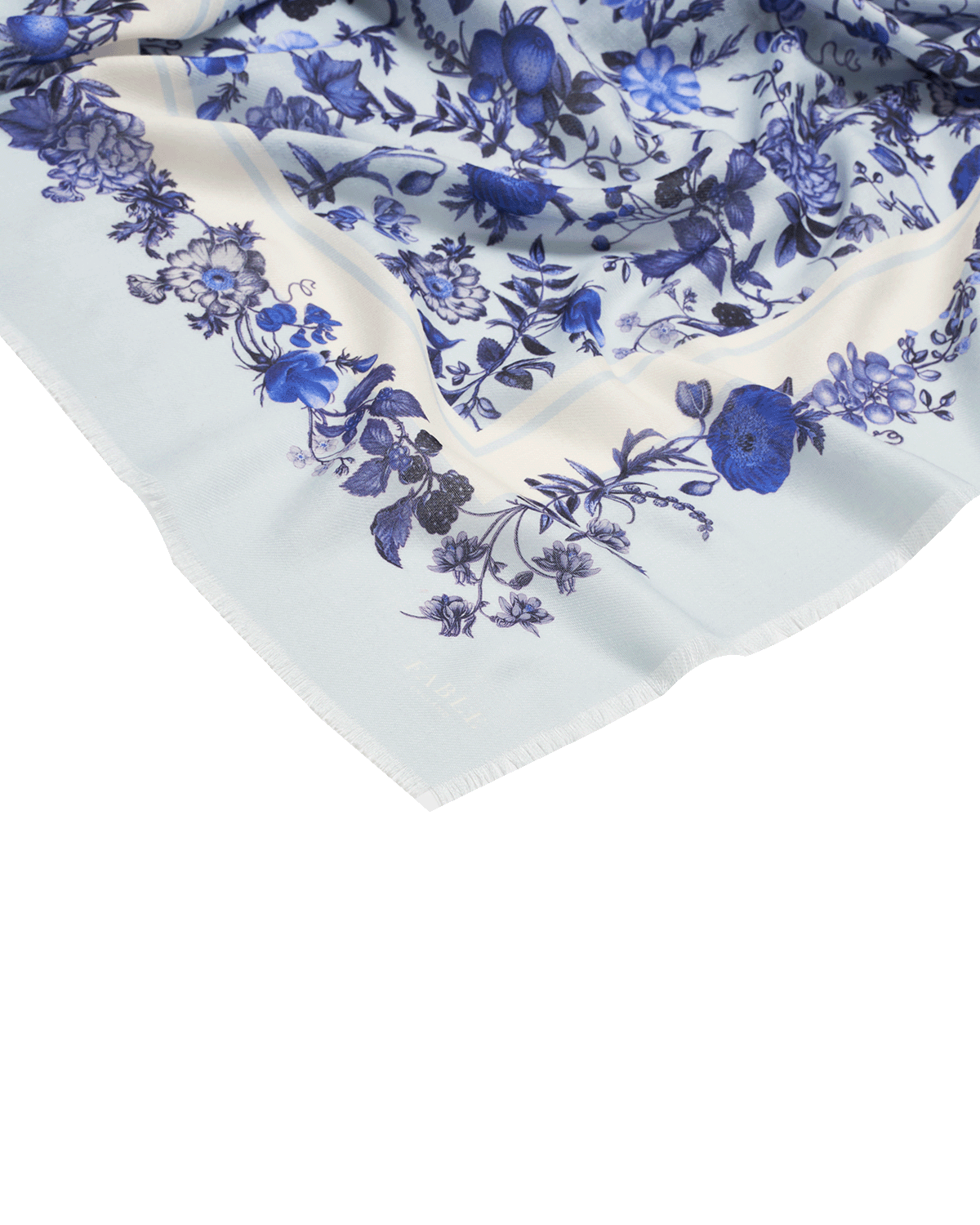 Blue Ditsy Folk Square Scarf