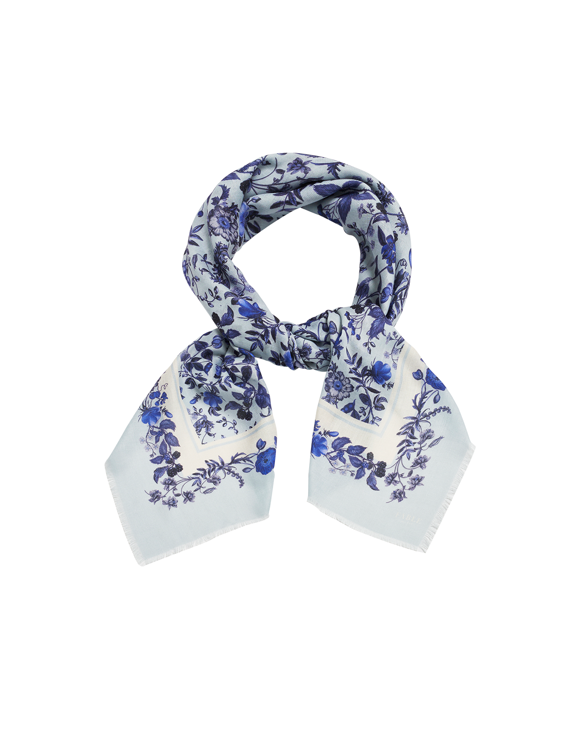 Blue Ditsy Folk Square Scarf