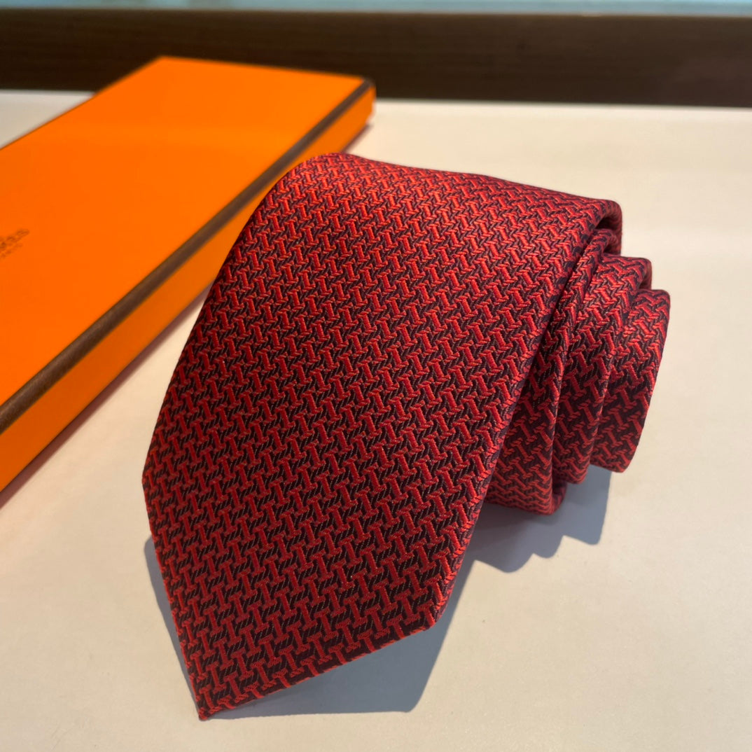 Geometric H pattern tie 1824053001