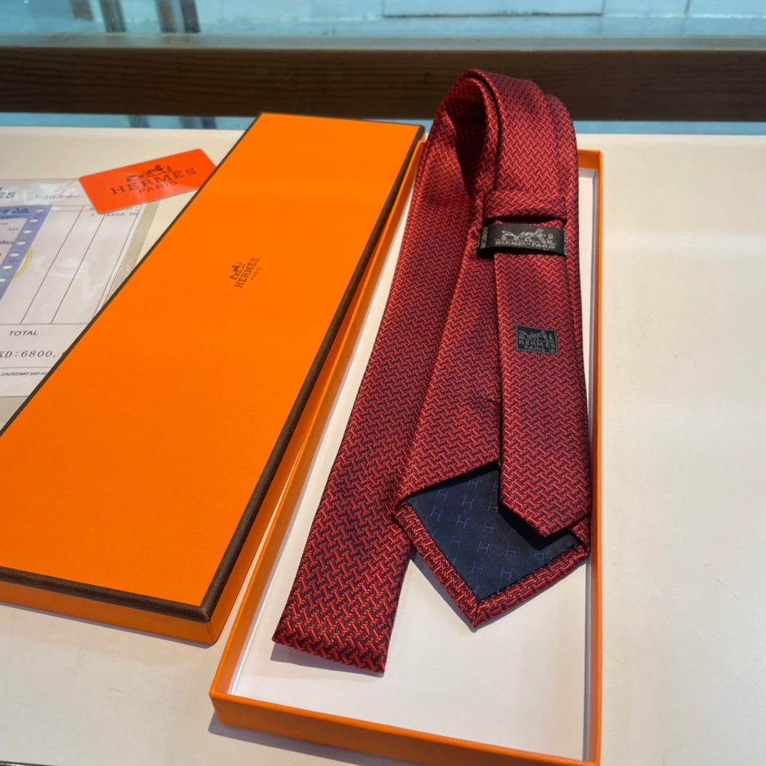 Geometric H pattern tie 1824053001