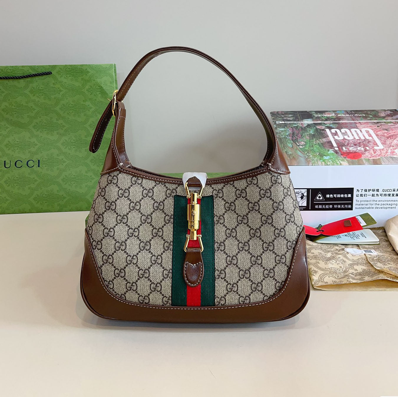 Classic printed Jackie1961 armpit bag 1824042111