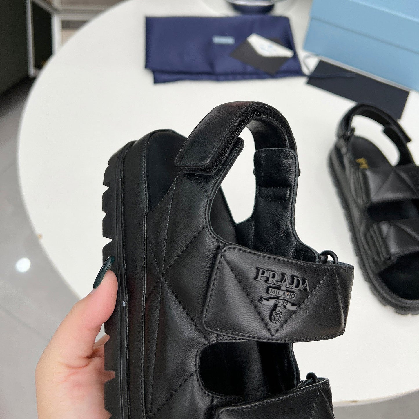 Spring And Summer New Women's Shoes Leather Soft Bottom Muffin Sandals Velcro 1024030828