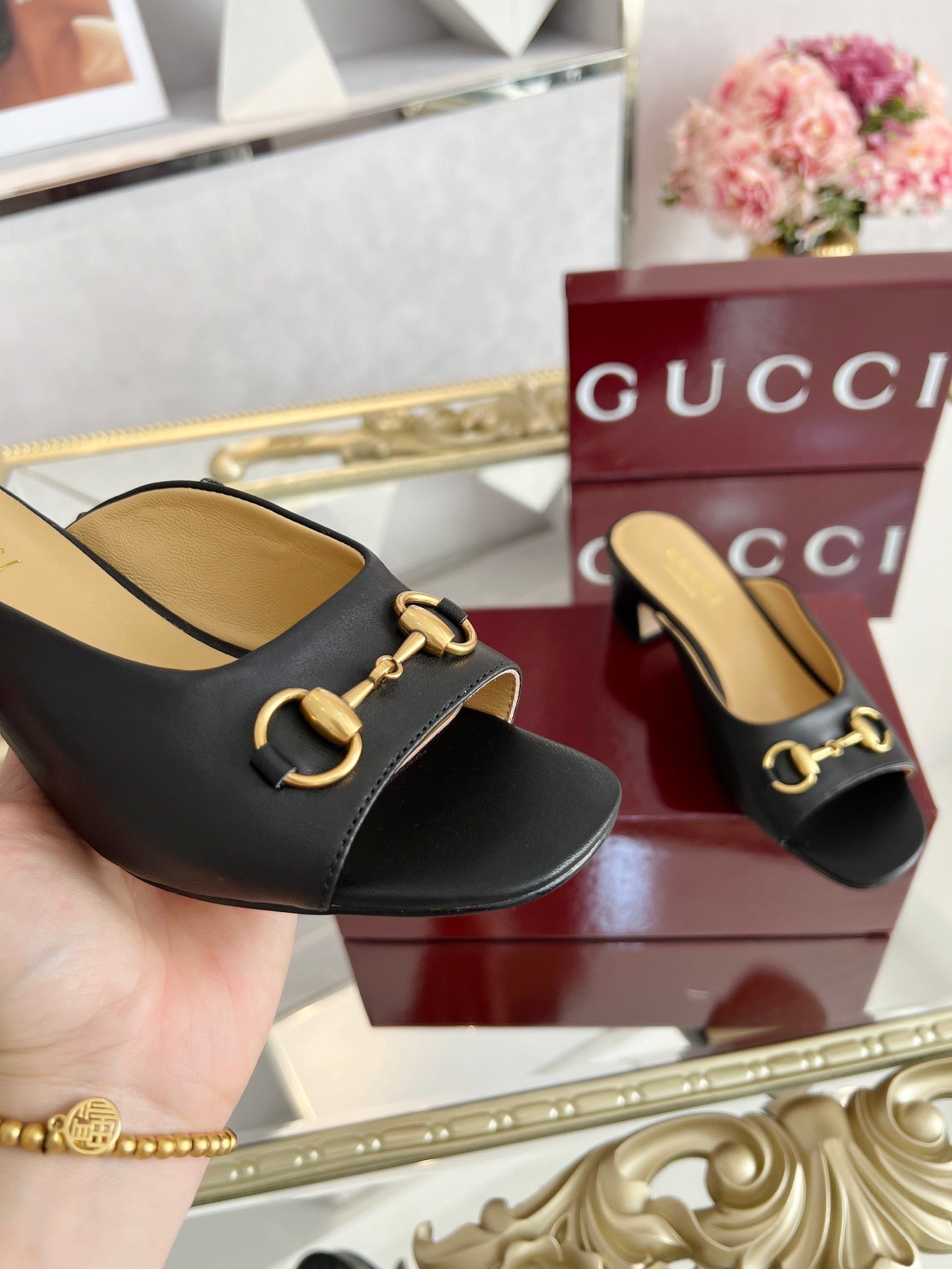 GG Chunky heel slippers 1825061302