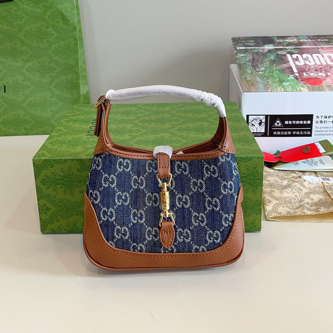 Classic printed Jackie1961 armpit bag 1824042111