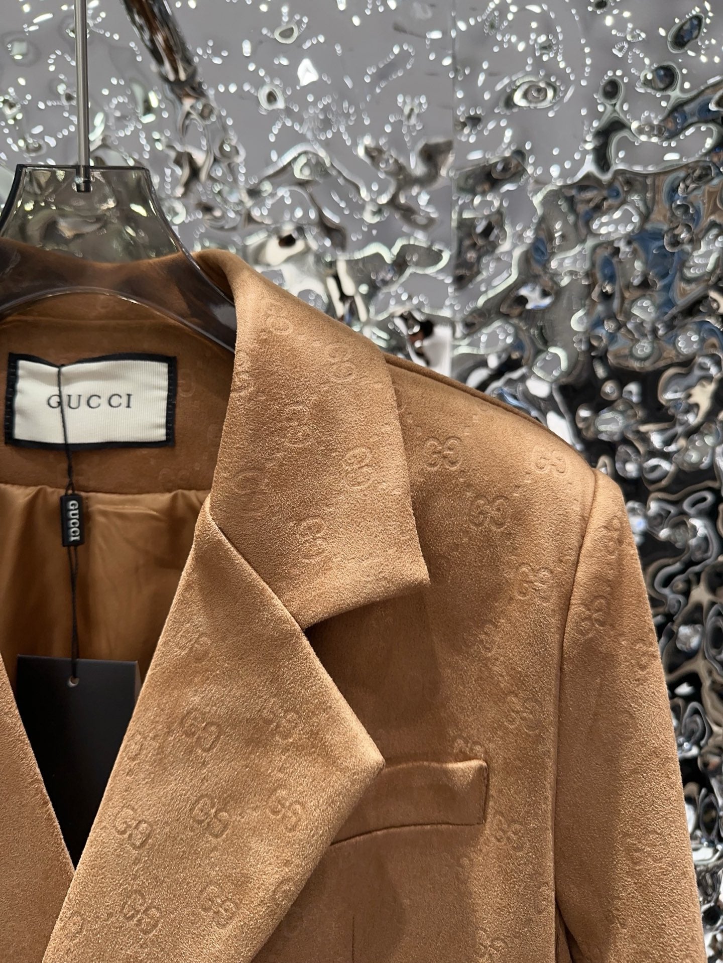 G Embossed suede blazer 1825090801