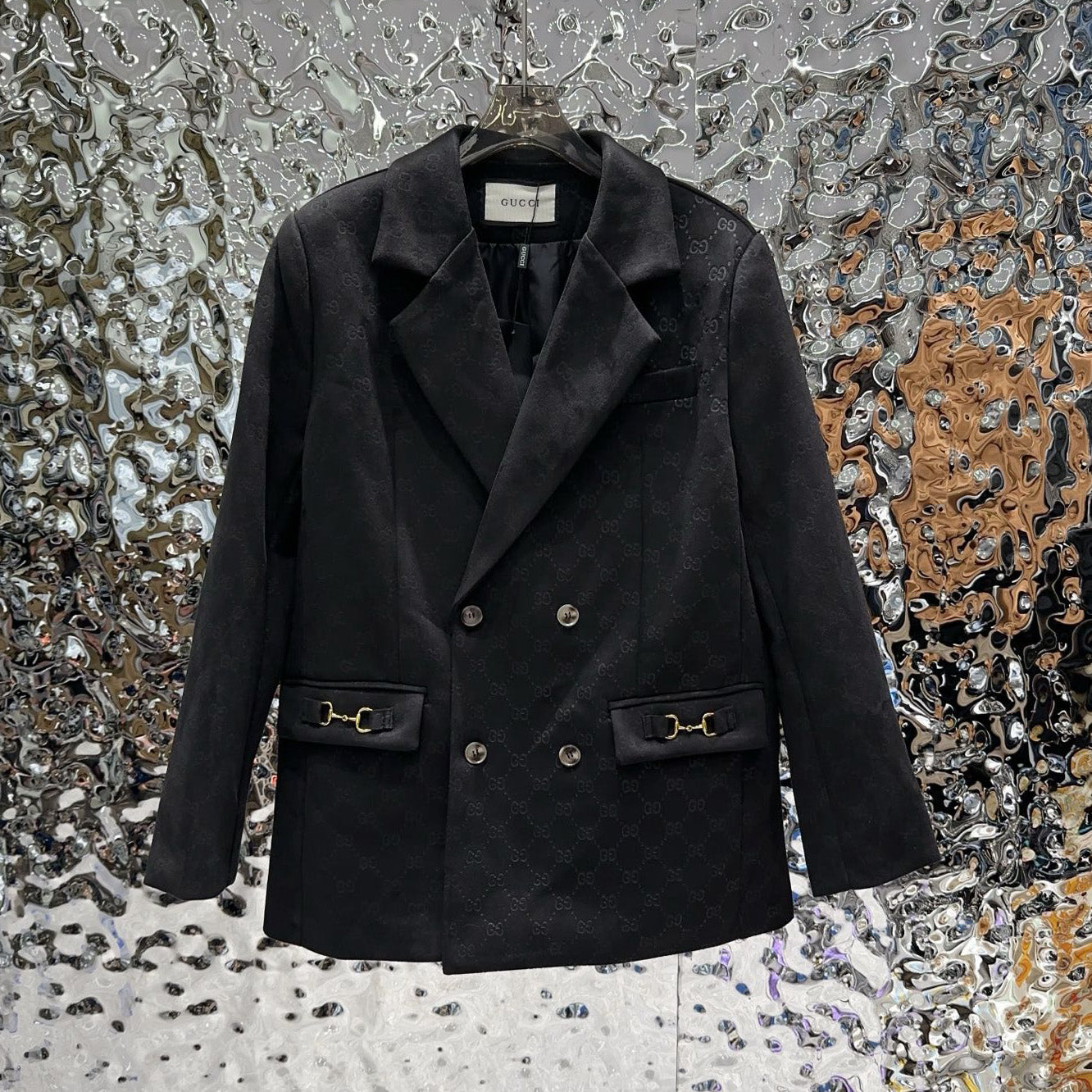 G Embossed suede blazer 1825090801