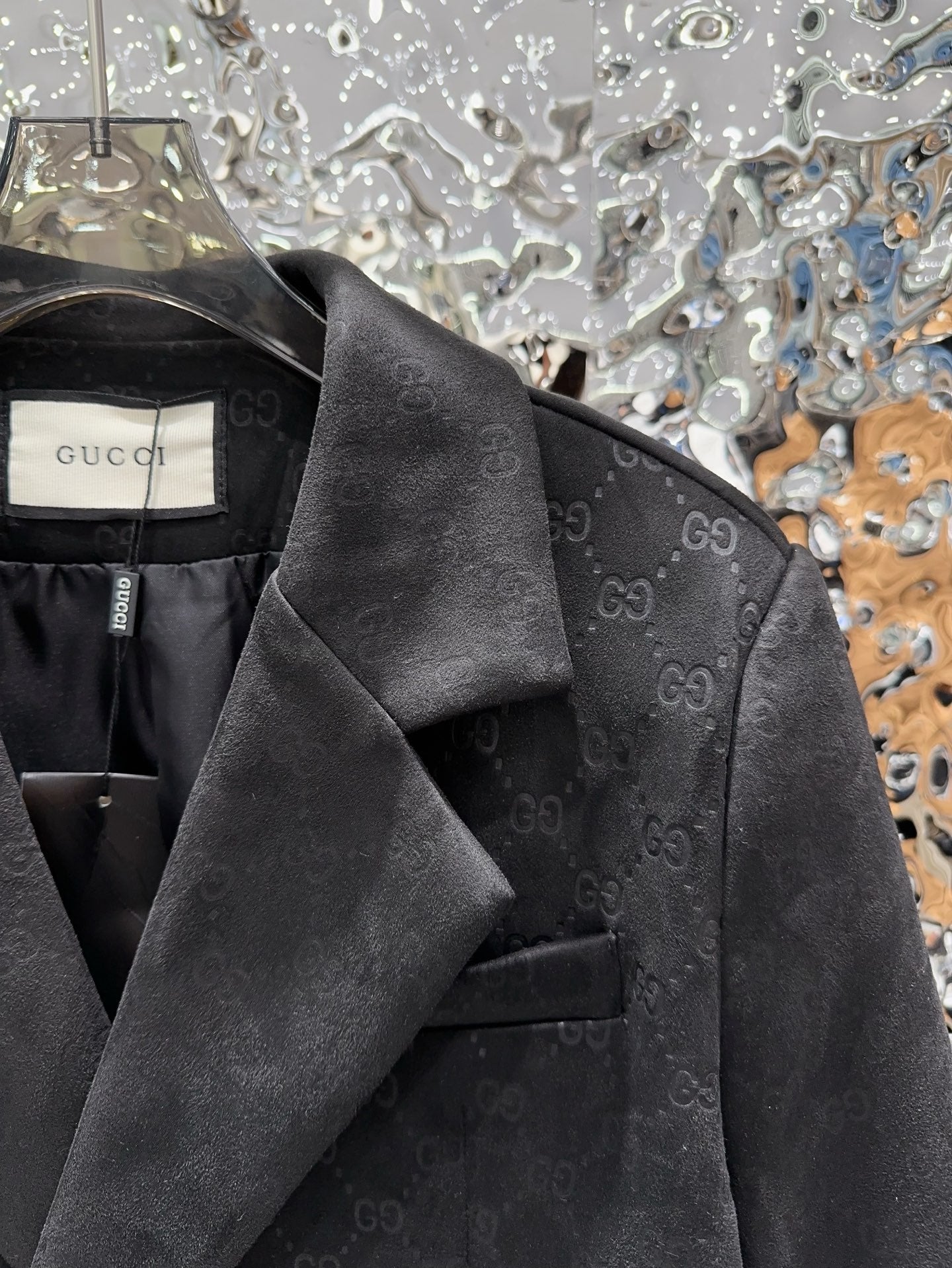 G Embossed suede blazer 1825090801