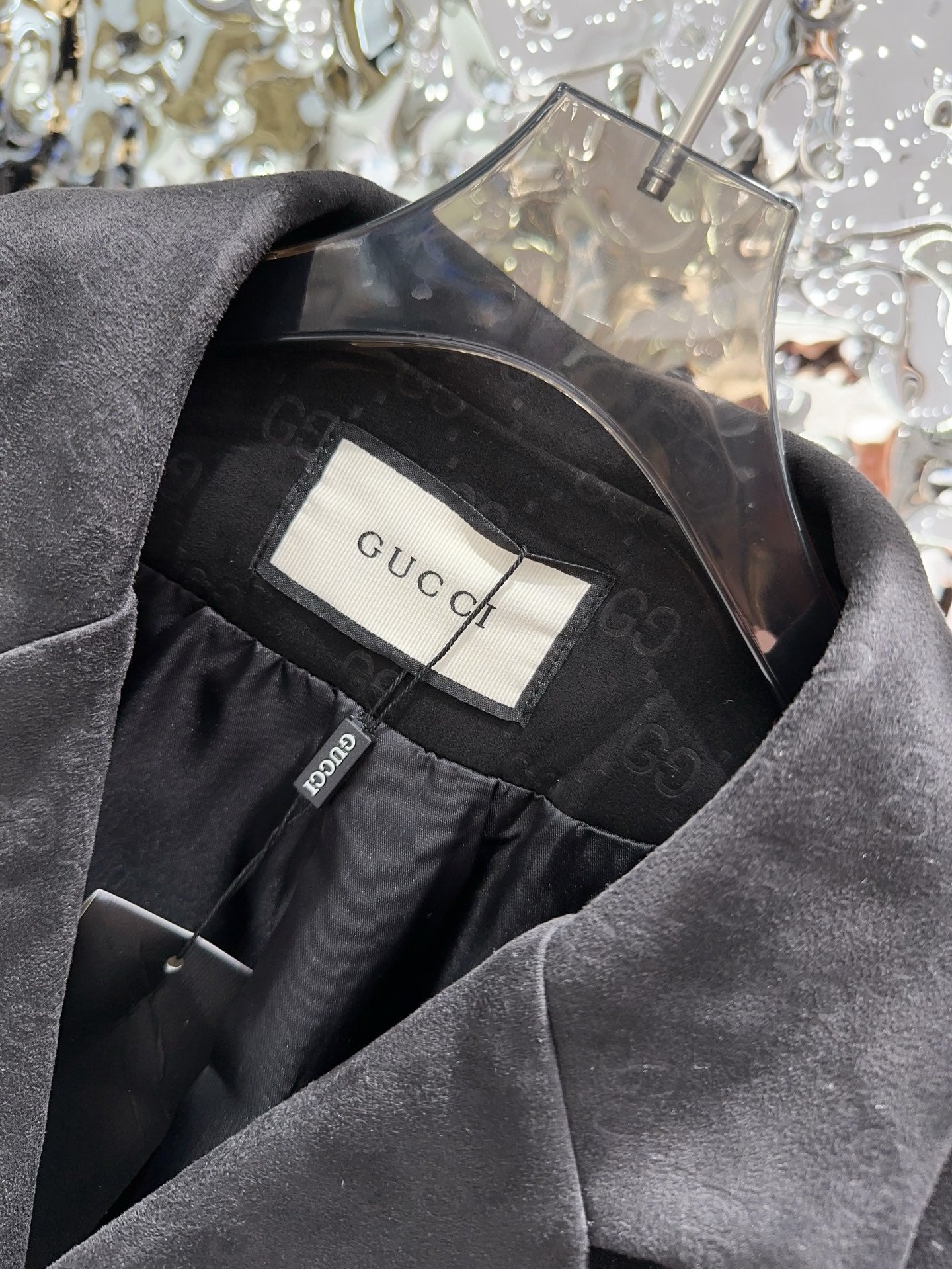 G Embossed suede blazer 1825090801