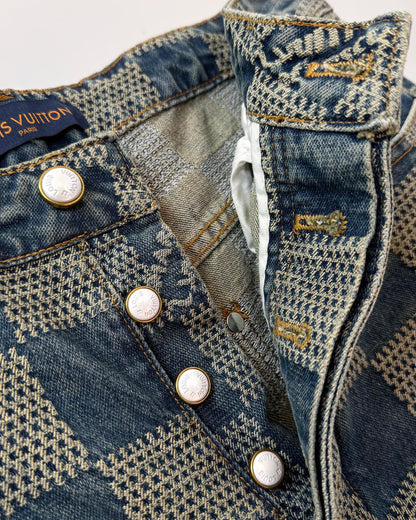 LV Plaid jeans 1825022820