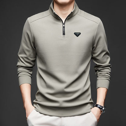 PR Half-zip stand collar top 1824091108