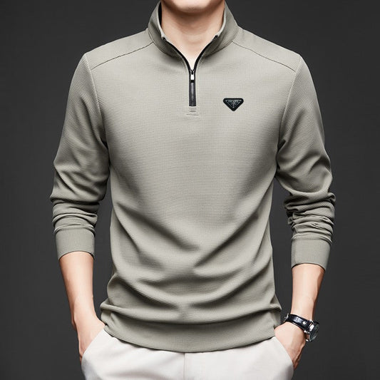 PR Half-zip stand collar top 1824091108