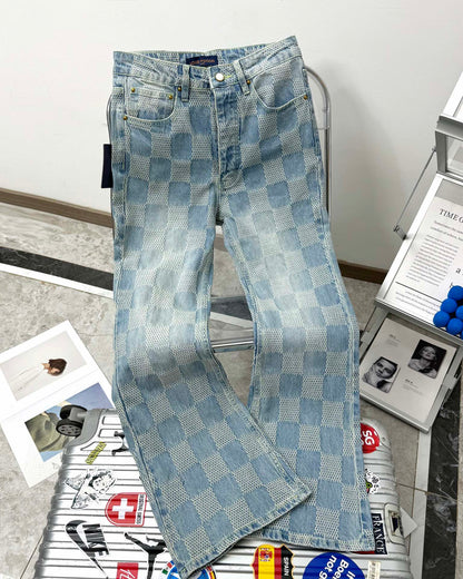 LV Plaid jeans 1825022820