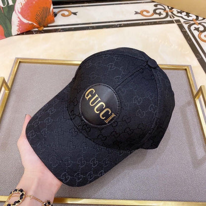 Luxury Fashion Brand Print Brown Baseball Cap