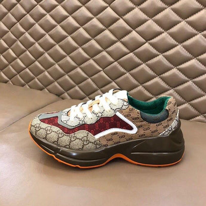 Brown platform sneakers