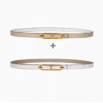 New H Family Leather Fine Belt 1024032019