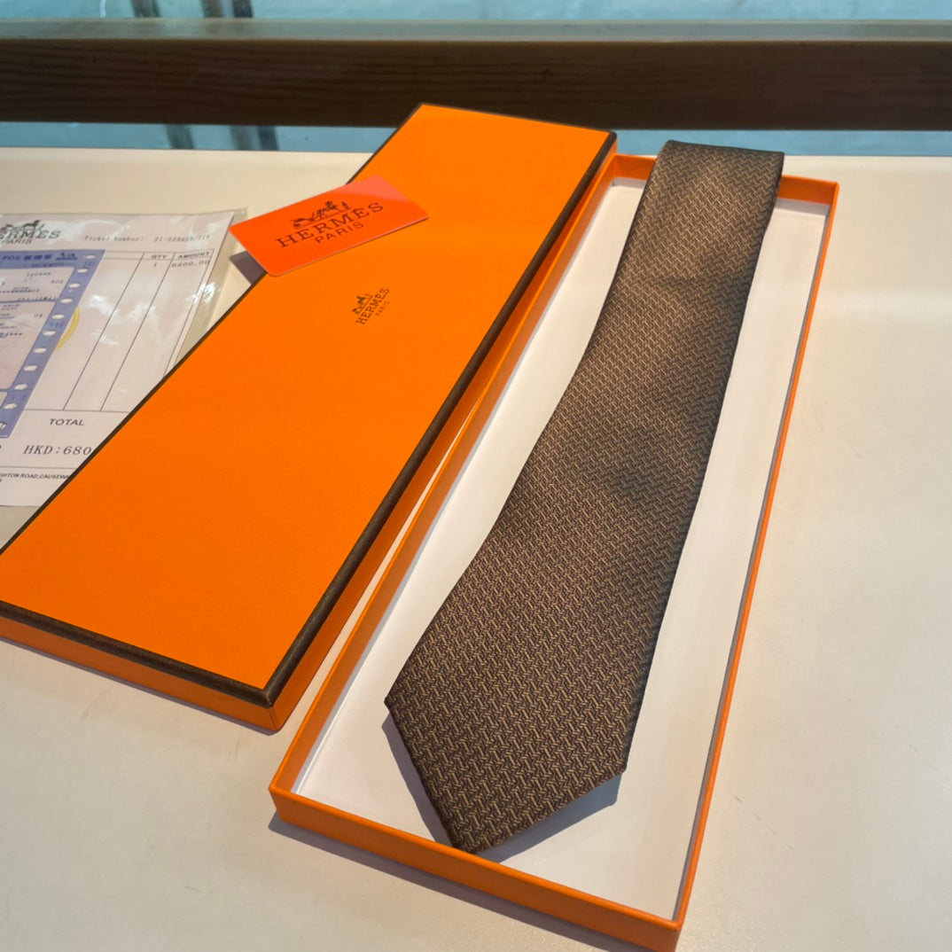 Geometric H pattern tie 1824053001