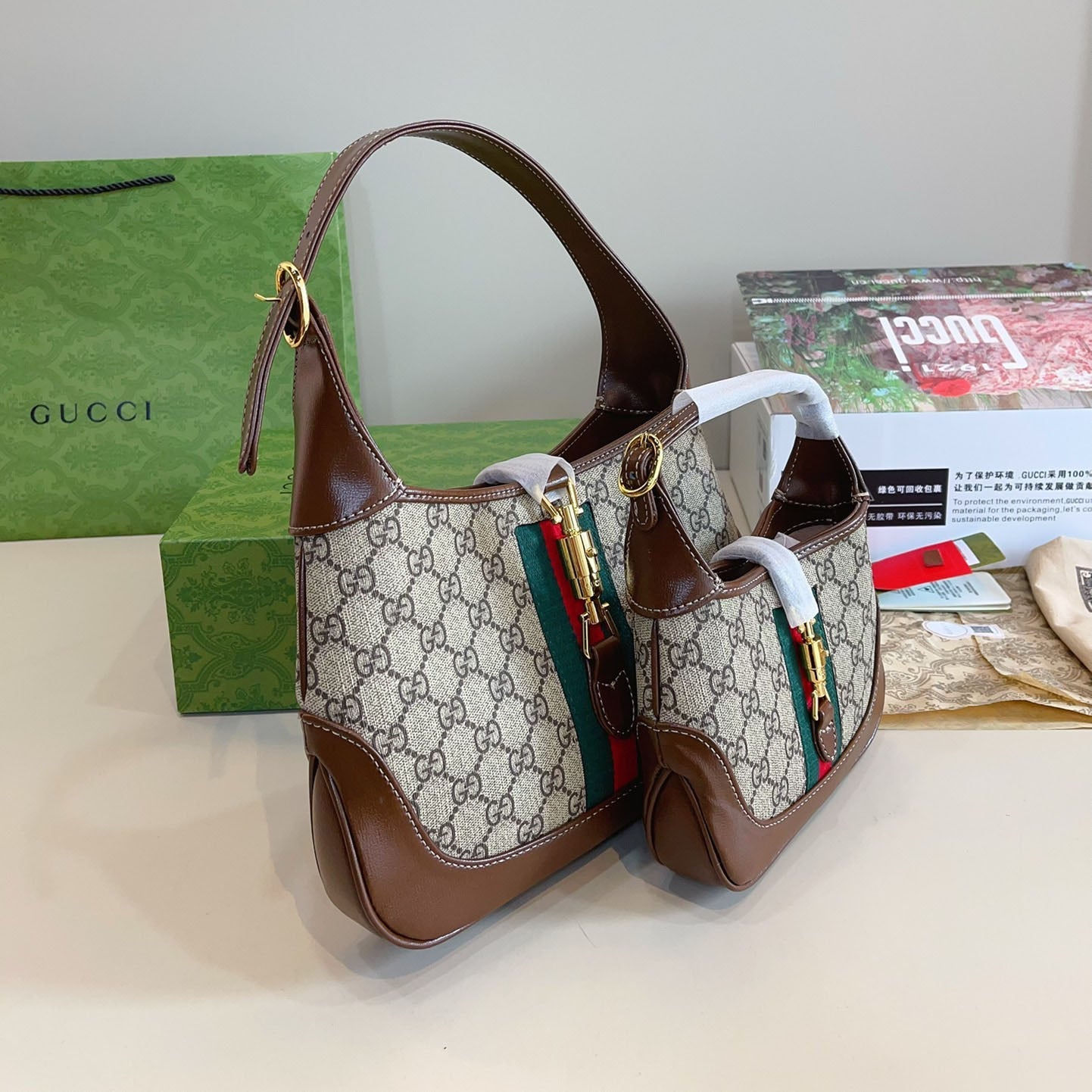 Classic printed Jackie1961 armpit bag 1824042111