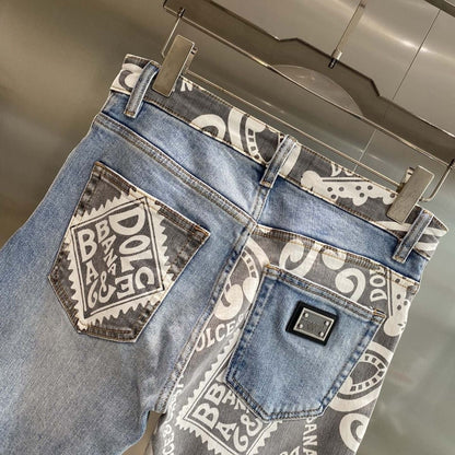 D&G HNA series exclusive pattern printed jeans 1824110701