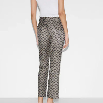 GG WOMEN LINEN BLEND CANVAS PANT 1025051601