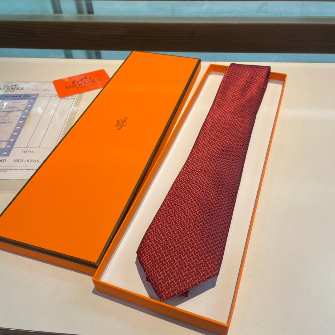 Geometric H pattern tie 1824053001
