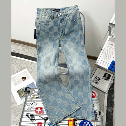 LV Plaid jeans 1825022820