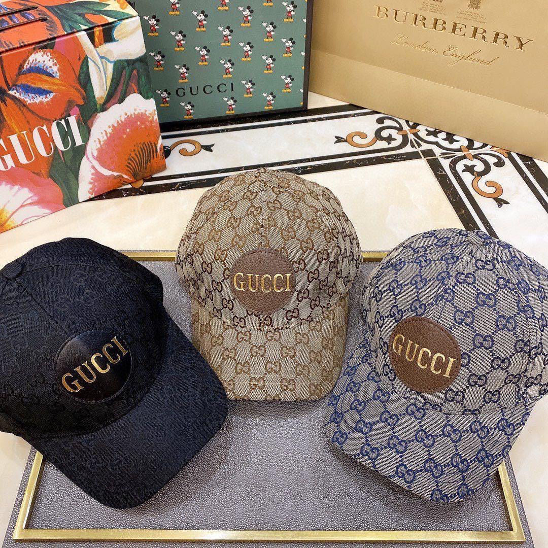 Luxury Fashion Brand Print Brown Baseball Cap