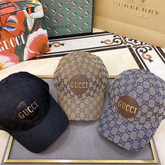 Luxury Fashion Brand Print Brown Baseball Cap