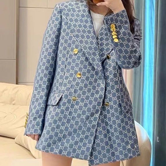 Fashion lapel silver silk suit PD1023090109