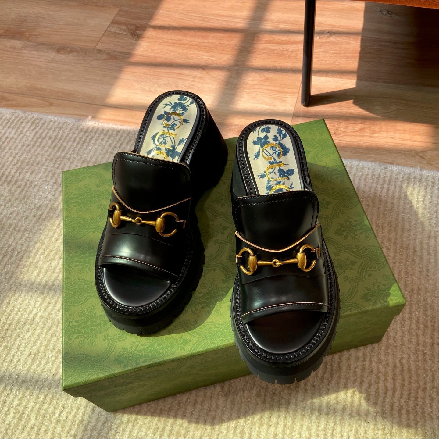 G Horsebit platform slippers 1824061307