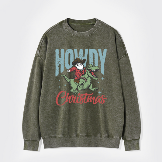 Retro Santa Claus Washed Sweatshirts