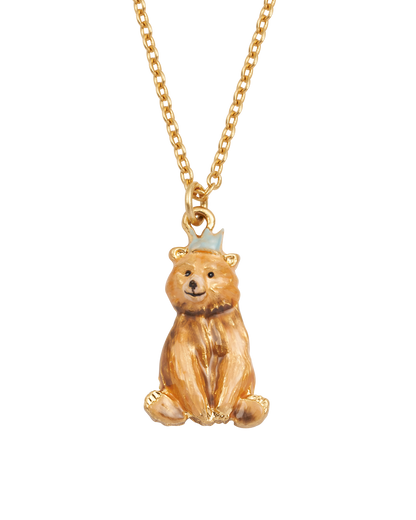Gold Party Bear Necklace