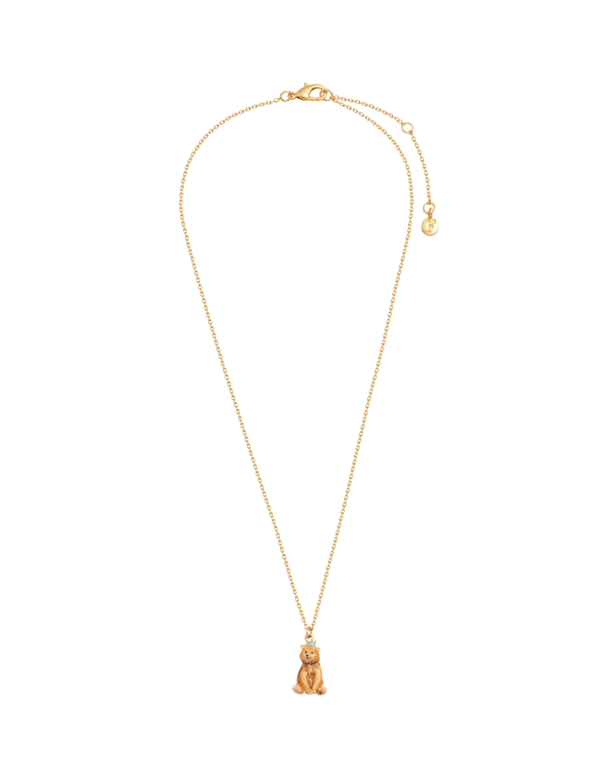 Gold Party Bear Necklace