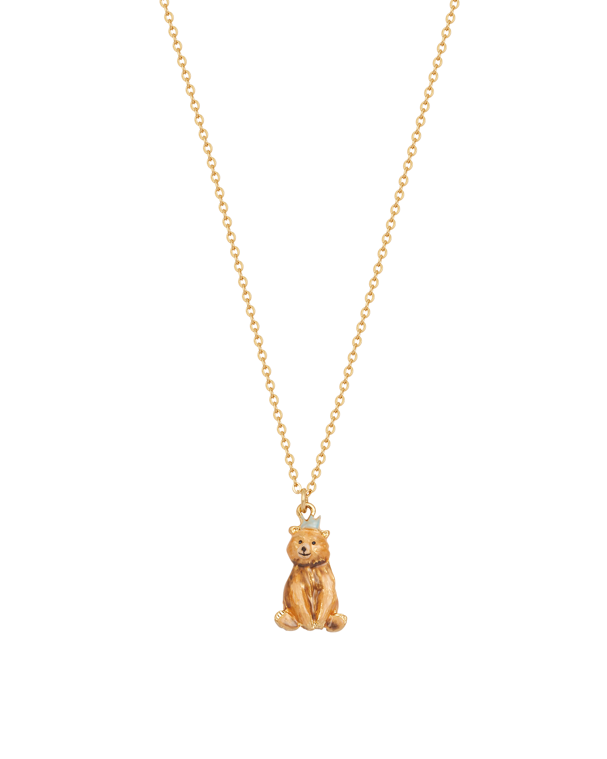 Gold Party Bear Necklace