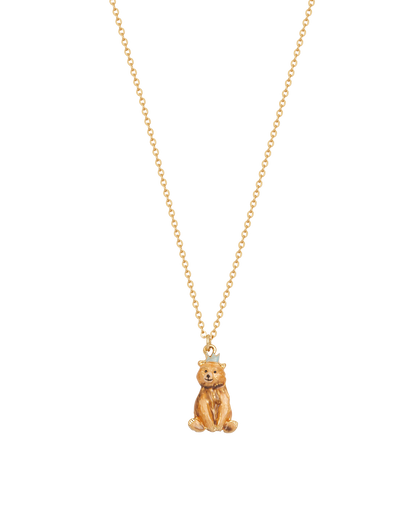 Gold Party Bear Necklace