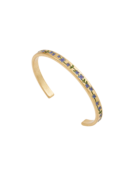 Gold Forget Me Not Bangle