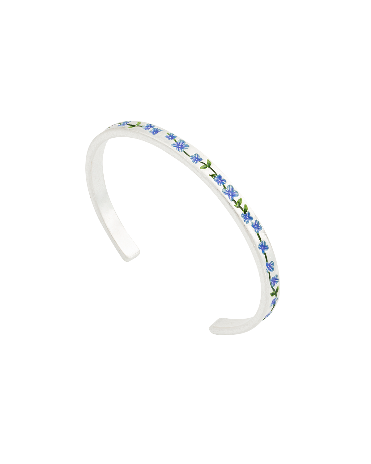 Silver Forget Me Not Bangle