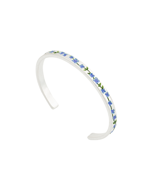 Silver Forget Me Not Bangle