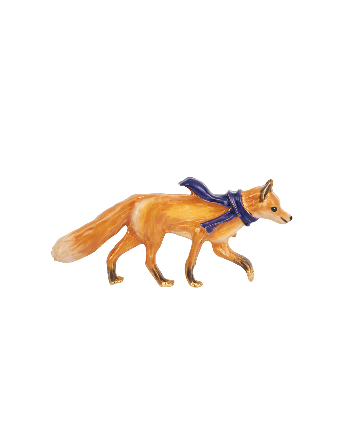 Gold Cosy Fox Brooch